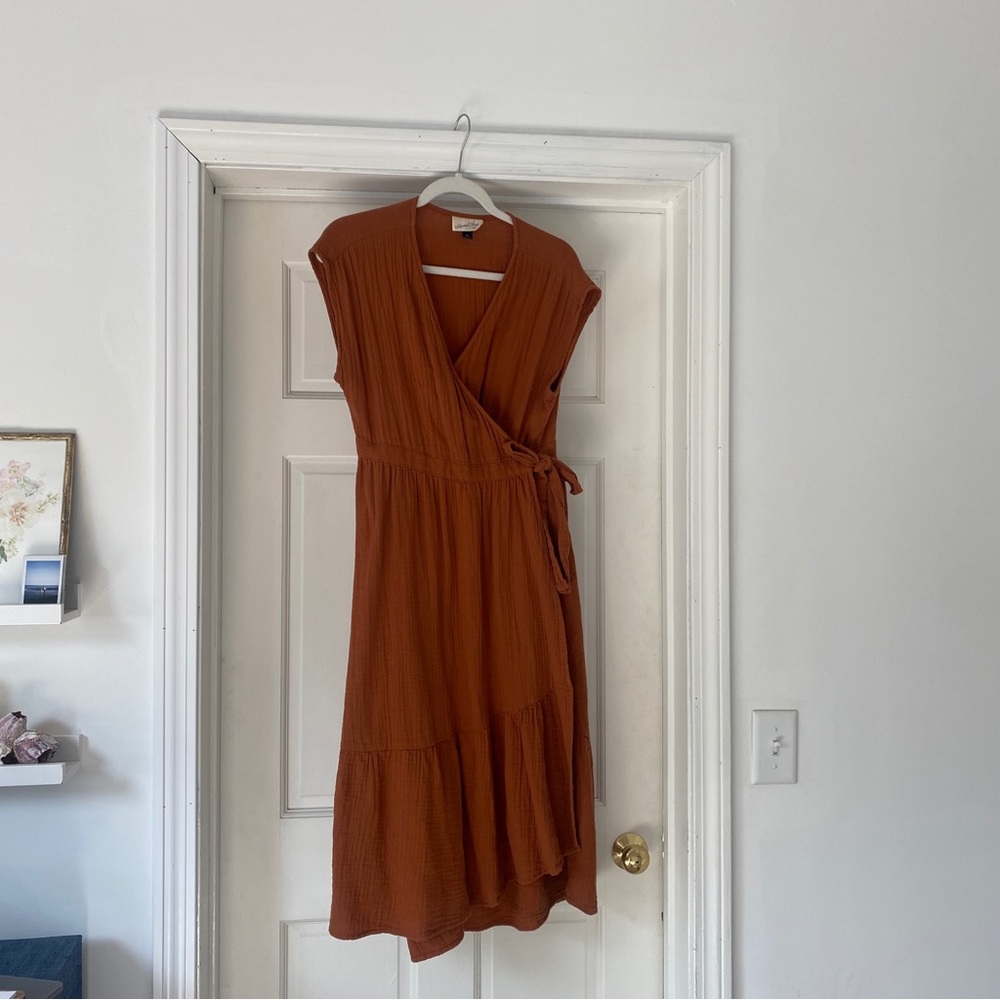 Terracotta Wrap Dress